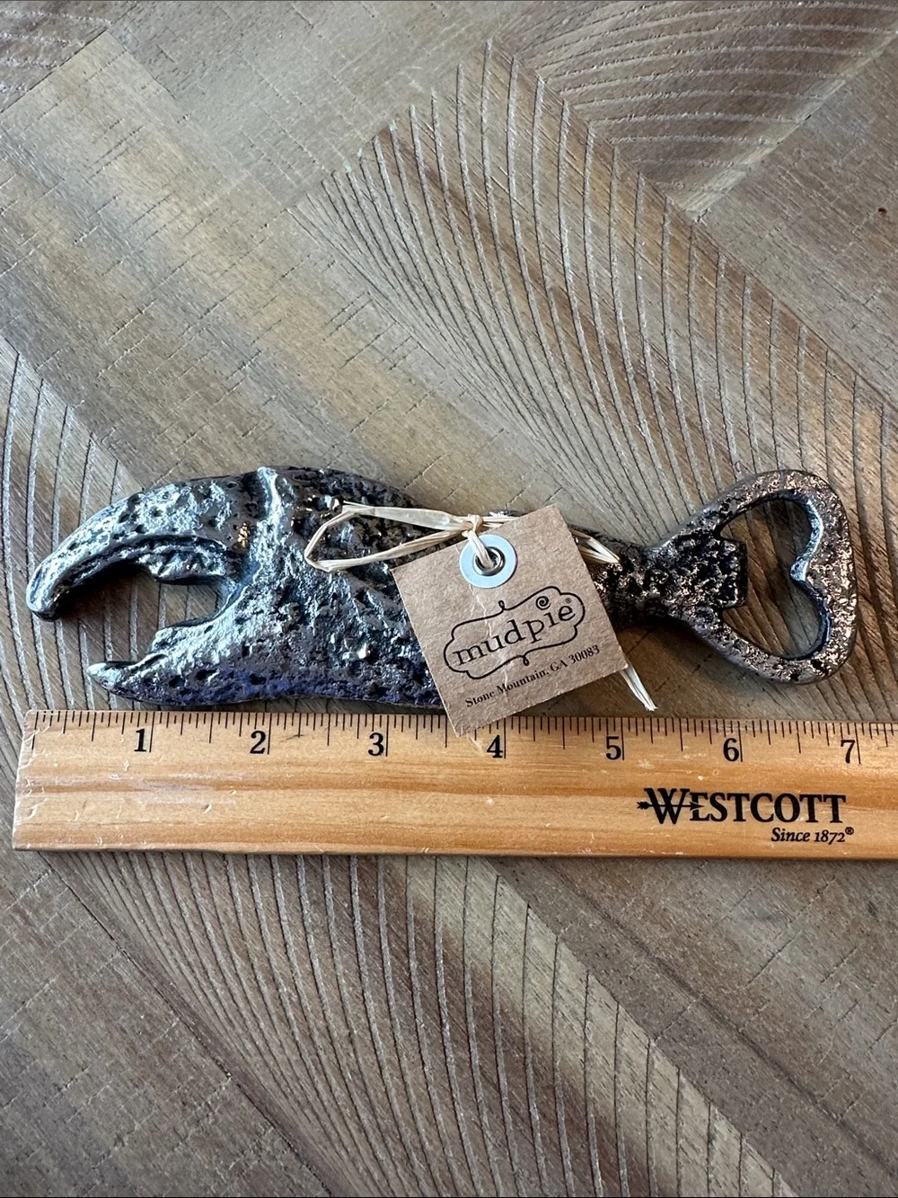 Mud Pie Crab Bottle Opener Coastal Nautical Metal Bar Tool NWT